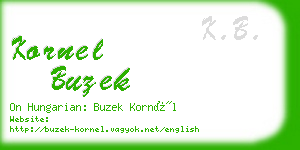 kornel buzek business card